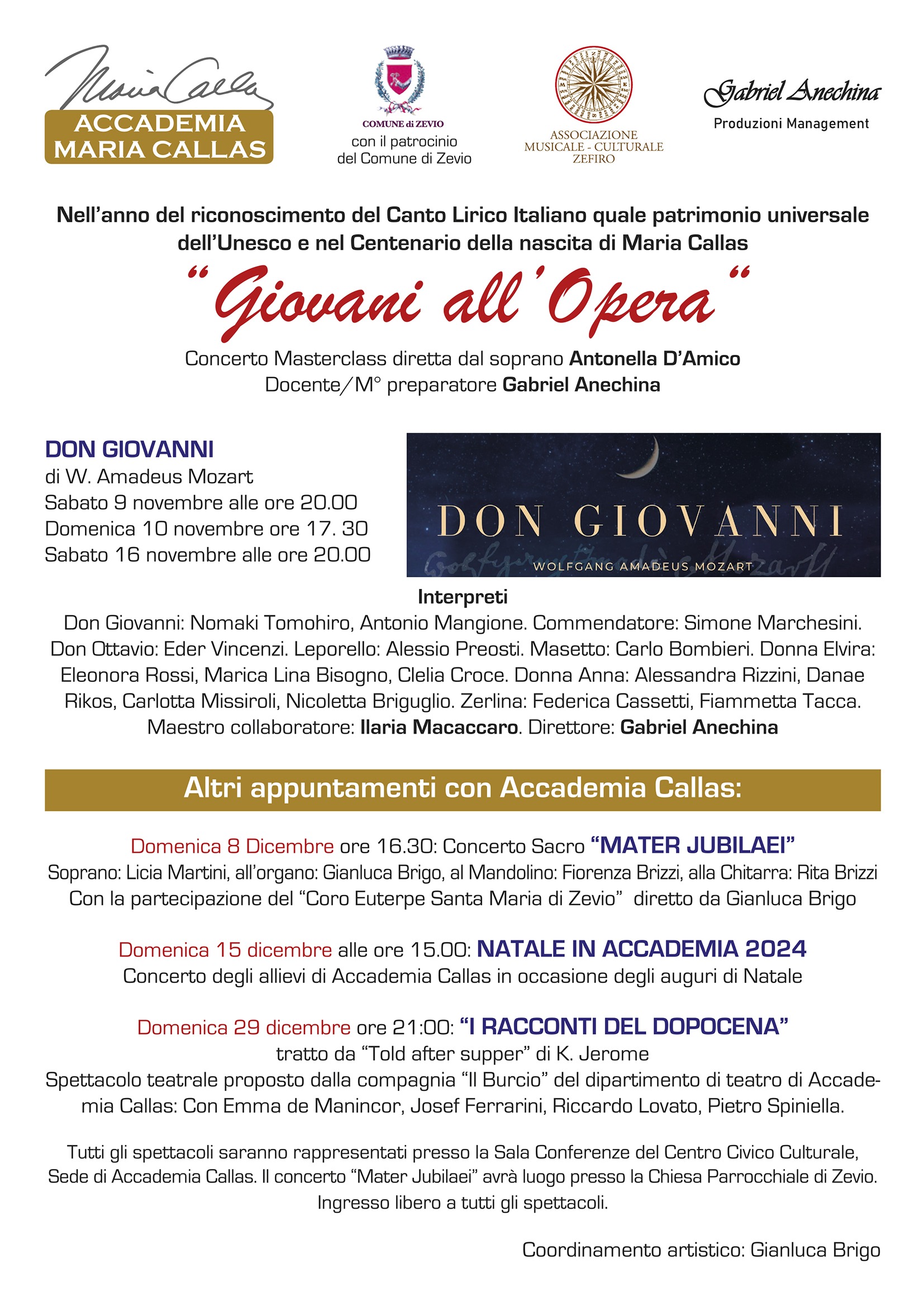 Concerto Masterclass “Giovani all’Opera”